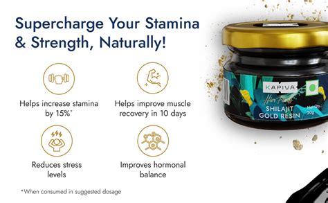 Kapiva Shilajit Gold Resin - 20g | Helps in boosting Stamina | Contains ...