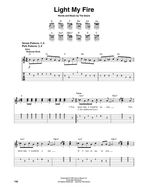 Light My Fire Guitar Chords