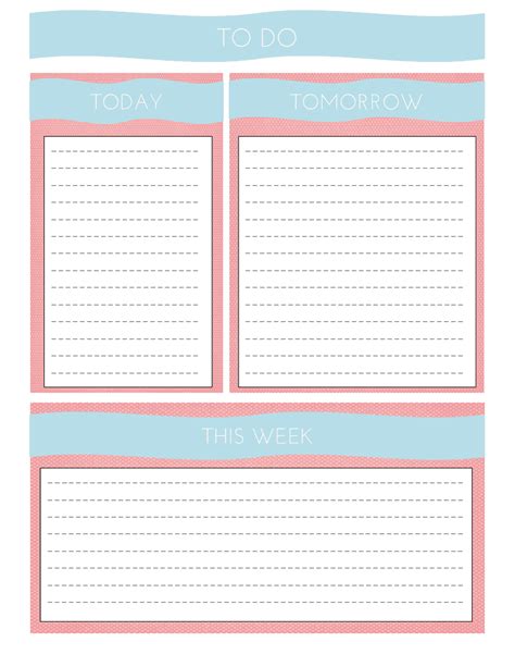 Sample To Do List Template Free Download