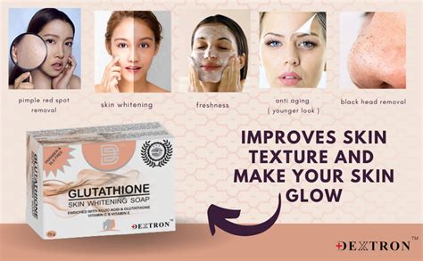 Buy Tinkpin Dextron 4 Pc's Glutathione Skin Lightening Soap Vitamin C ...