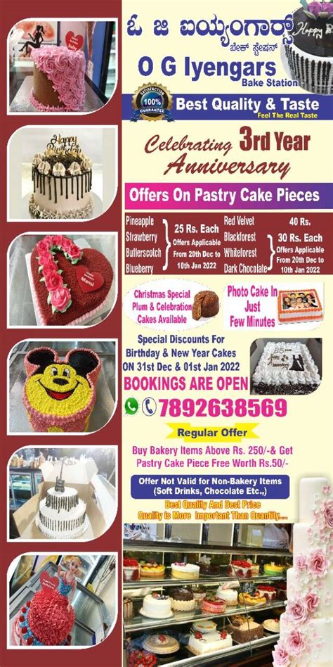 Menu at OG IYENGAR'S BAKE STATION, Bengaluru