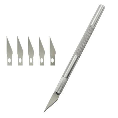 Grandink Precision Craft Knife Set with 5 Replaceable Blades for ...