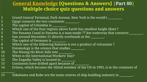 Common Knowledge Questions and Answers 的图像结果
