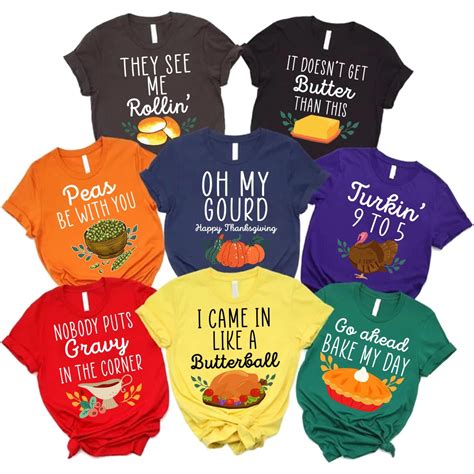 Family Thanksgiving T-Shirt, Thanksgiving Dinner Group Shirts ...