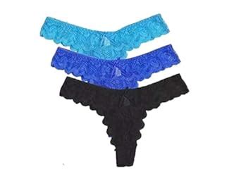 Buy Vastly Women Girls Sexy Lace Thong G String Panty Combo Pack of 3 ...