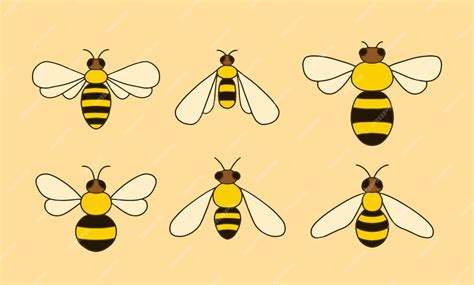 Premium Vector | Different kinds of bees