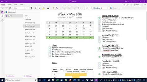 Image result for OneNote Bullet Journal Template