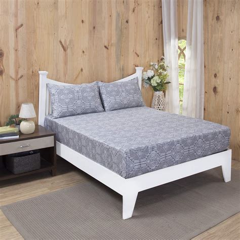 Maspar Splendor Claire 210 TC Cotton Bedsheet with 2 Pillow Covers ...