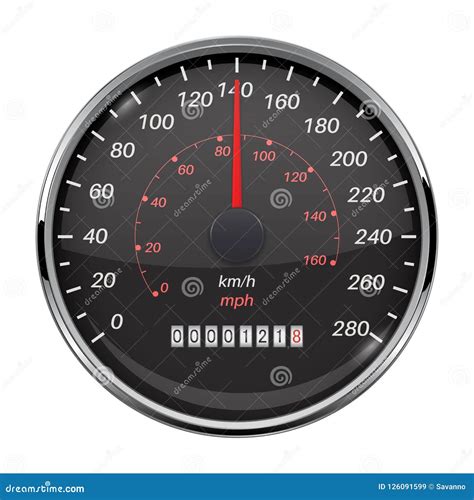 Velocímetro Kilómetros Y Millas Indicador Negro Del Tablero De ...