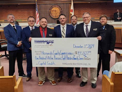 Withlacoochee Electric Presents Check to County Commissioners ...