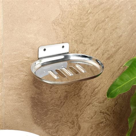 Fortune Premium Stainless Steel Oval Single Soap Dish/Soap Holder/Soap ...
