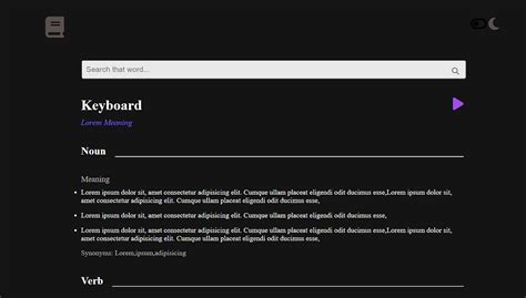 Image result for Online Dictionary HTML Code