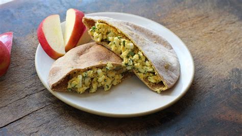 Egg Salad in Whole-Wheat Pita Pockets with Feta - Fully Mediterranean