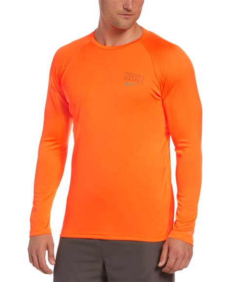 Nike Men's Logo Swim Shirt In Orange | ModeSens