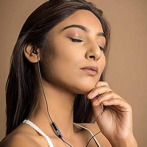 AMX One X in-Ear Headphones with Mic & in-Line Remote Controller (Jet ...