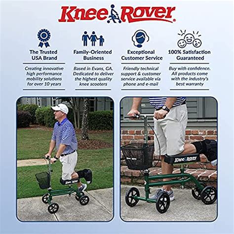 Buy KneeRover Steerable Knee Scooter Knee Walker Crutches Alternative ...