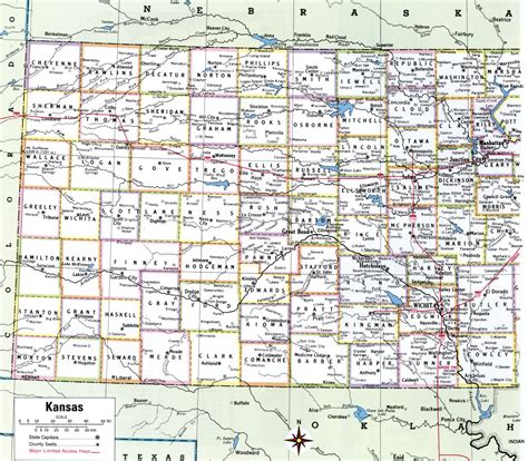 Kansas county map
