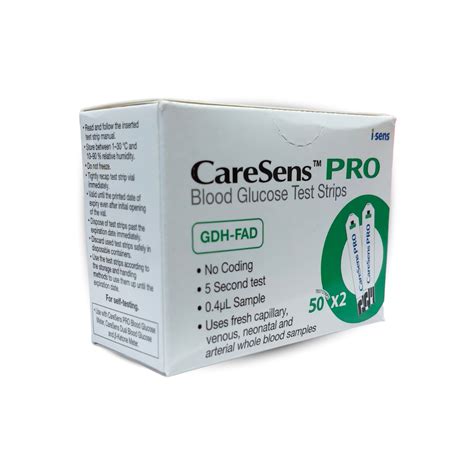 CareSens PRO Blood Glucose Test Strips (100 Strips – Pack of 50 x 2 ...