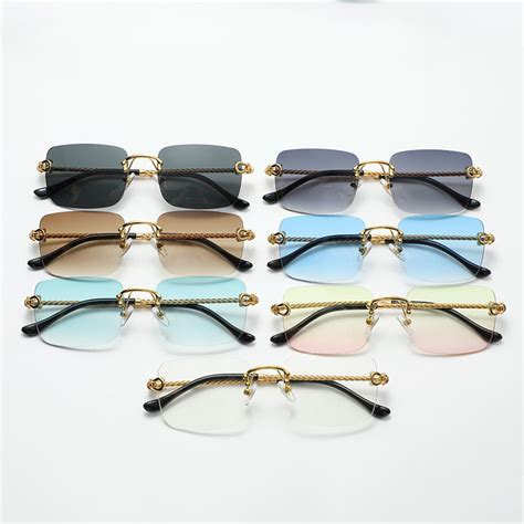 Metal Frameless Square Gradient Sunglasses – The Elite Gallery - by Viexta