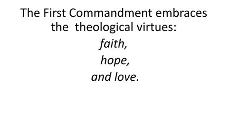 The First Commandment