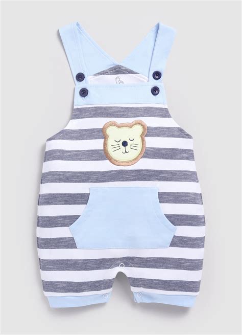 Classy Stripped Baby Boy Dungaree Sky blue – Baby Go