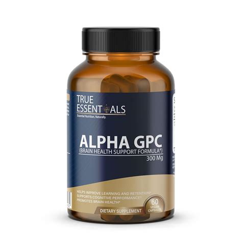 True Essential Alpha GPC 300mg 60 Capsules |Helps Improve Learning And ...