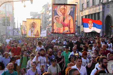 Serbia's Orthodox Christians March Against EuroPride Event