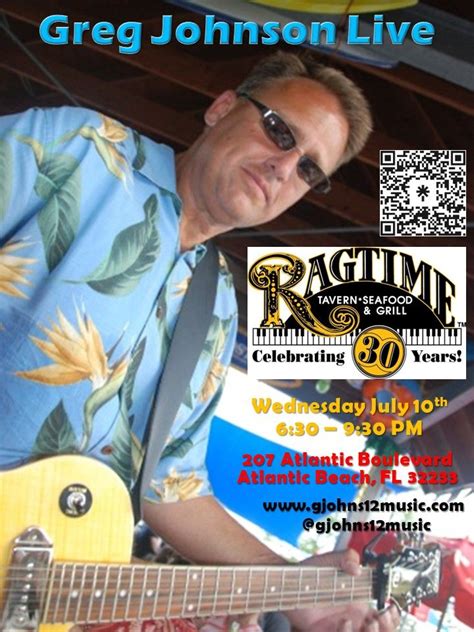 Greg Johnson - Live at RagTime, RagTime Tavern, Seafood & Grille ...