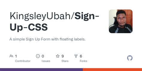GitHub - KingsleyUbah/Sign-Up-CSS: A simple Sign Up Form with floating labels.
