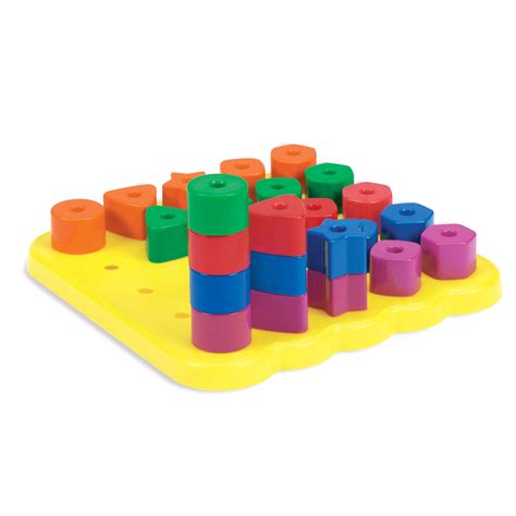 Learning Resources Stacking Shapes Pegboard, Toddler Pegboard, Stacking ...