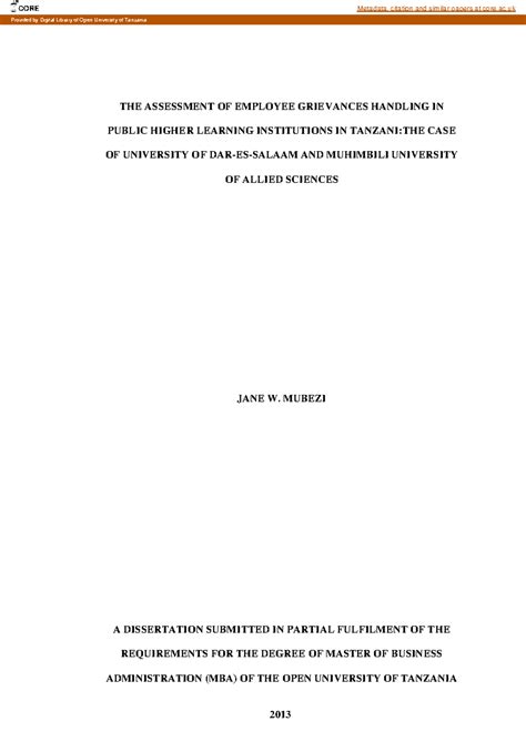 33425734 - Nil - THE ASSESSMENT OF EMPLOYEE GRIEVANCES HANDLING IN ...