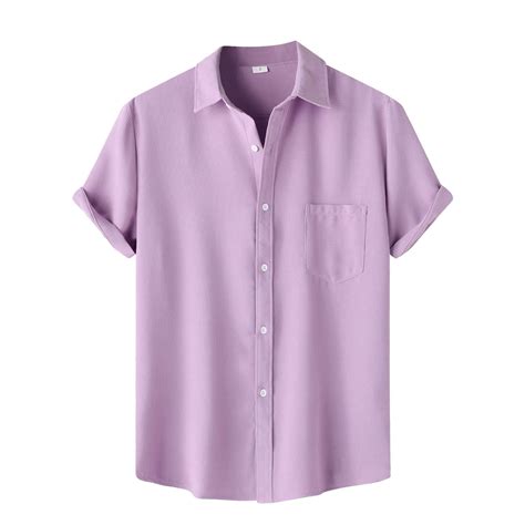 GHSOHS Mens T-Shirts Purple Men's Summer Casual Loose Hawaiian Shirt ...