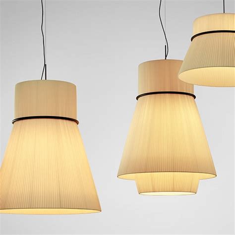 Folie S/70.2 Pendant Lamp Bover - Asian Style Lighting Pleated fabric ...