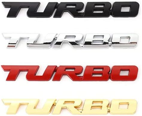 DHIHAA 3D Turbo Metal Badge Emblem Sticker Decal for All Cars and Bikes ...
