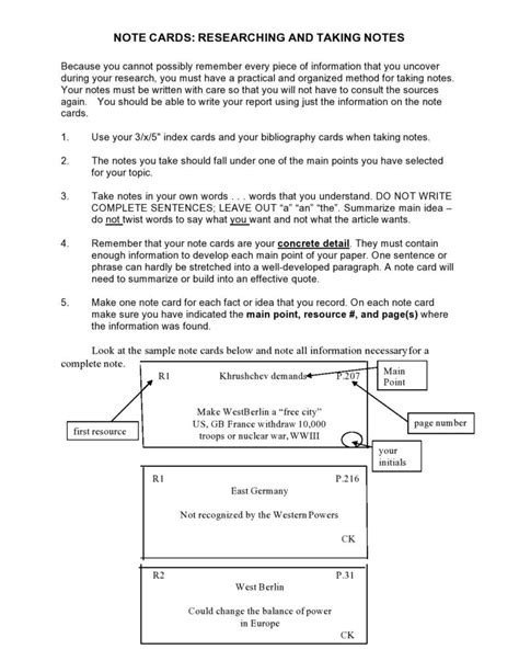 Image result for Open Note Card Define