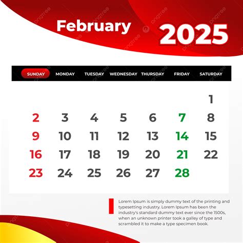 February 2025 Calendar Template