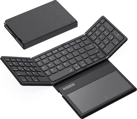 Foldable Bluetooth, Rechargeable Tri-Folding Ultra Slim Travel Keyboard ...
