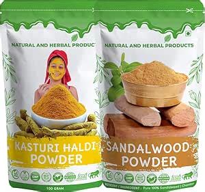 Sandalwood Powder for Face Pack & Kasthuri Manjal Powder for Face ...