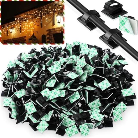 eBoot 100 Pieces Adhesive Cable Clips Drop Clamp Cable Tie Holder for ...