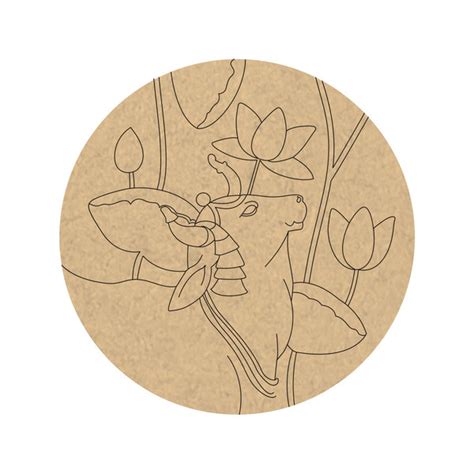 PAPERICIOUS 4mm thick Pre Marked MDF Pichwai Cow