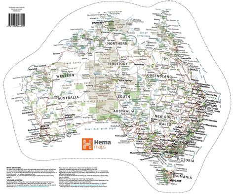 Hema Map of Australia Sticker Medium – Everything Caravans