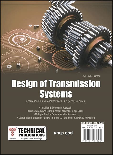 Design of Transmission Systems for SPPU 19 Course (TE - SEM VI - MECH ...