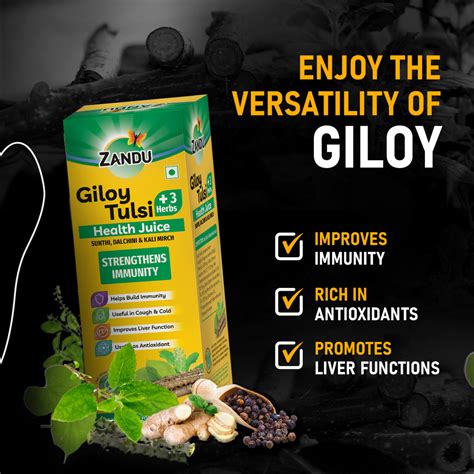 Buy Zandu Giloy Tulsi Juice for Immunity (1L)