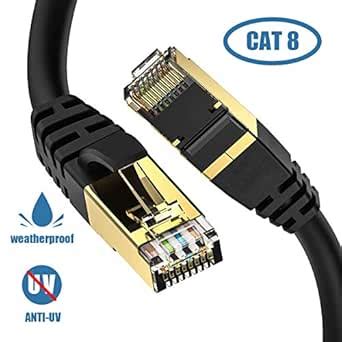 CAT8 Ethernet Cable,20FT (6.1 Meters) Shielded Network Cable, 26AWG ...