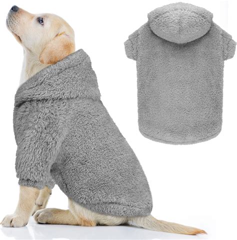 QDYU Suéteres peludos para perros medianos, sudadera con capucha suave ...