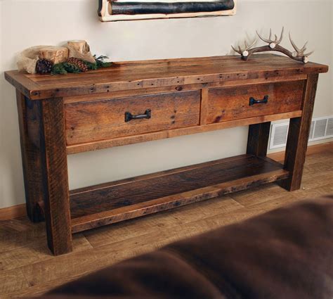 Rustic Entry Way Table with Antler Accents