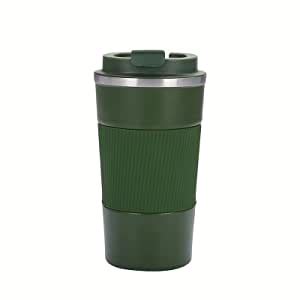 Bhaguji 510ml Vacuum Insulated Coffee Tea Travel Mug Sipper Lid Double ...