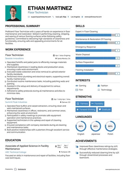 10+ Floor Technician Resume Samples & Templates for 2025