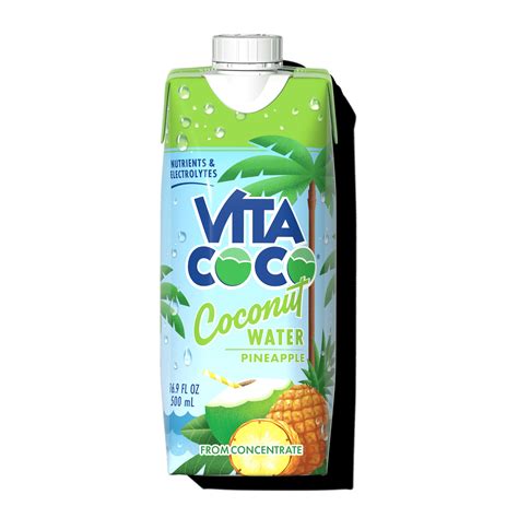 Vita Coco Coconut Water, Nutrients & Electrolytes Rich, Pineapple, 16.9 ...