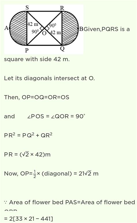attachment pleasein the figure PQRS is a square lawn with side PQ = 42 ...